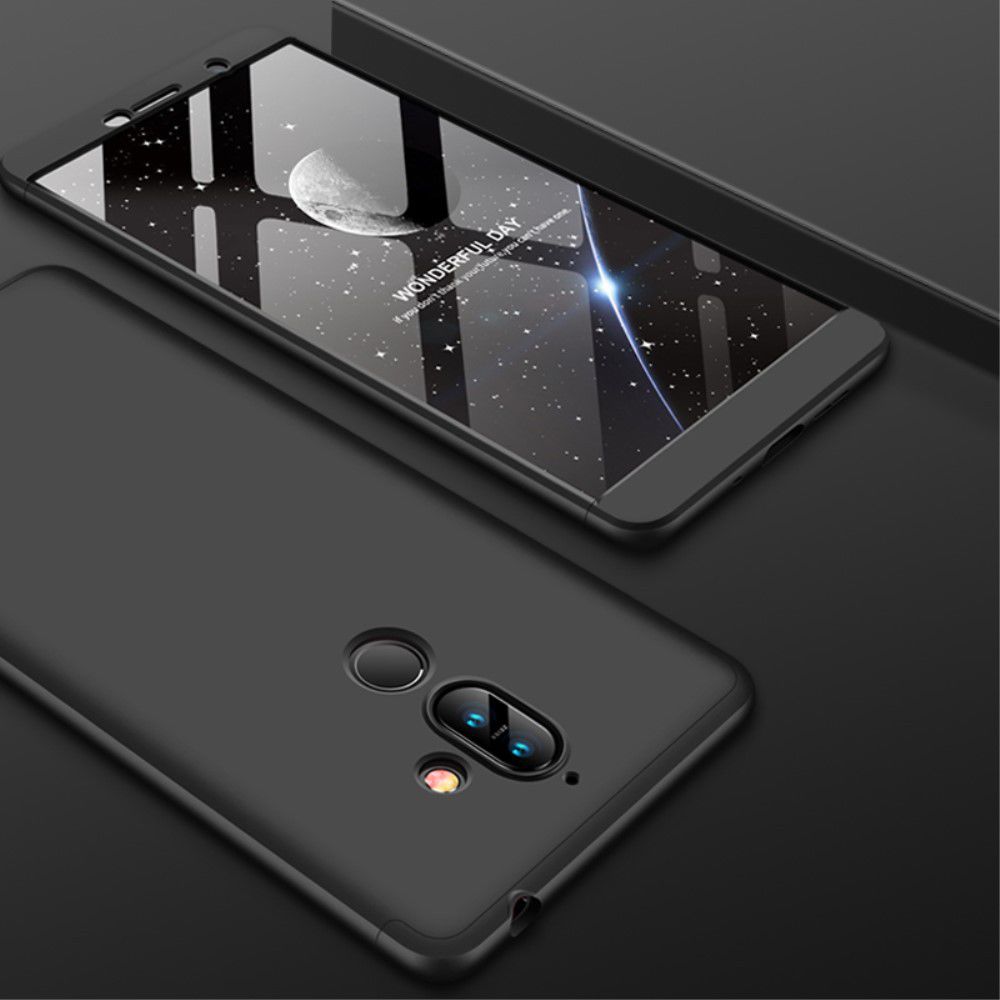 Nokia 7 Plus Matte Back Cover Zwart afbeelding 2
