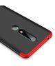 Nokia 6 (2018) Matte Back Cover Zwart Rood