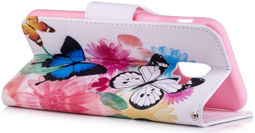 Samsung Galaxy A6 Portemonnee Hoesje met Vlinders Print afbeelding 7