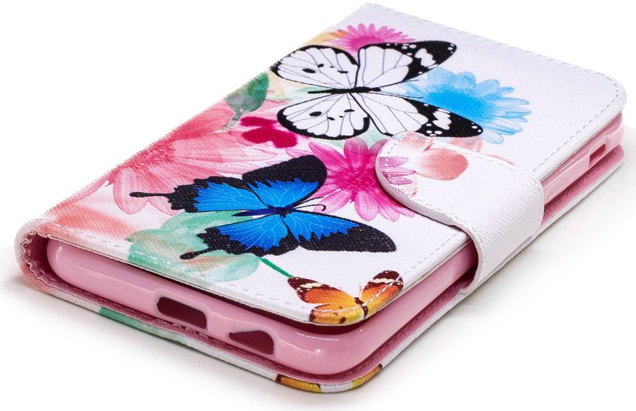 Samsung Galaxy A6 Portemonnee Hoesje met Vlinders Print afbeelding 10