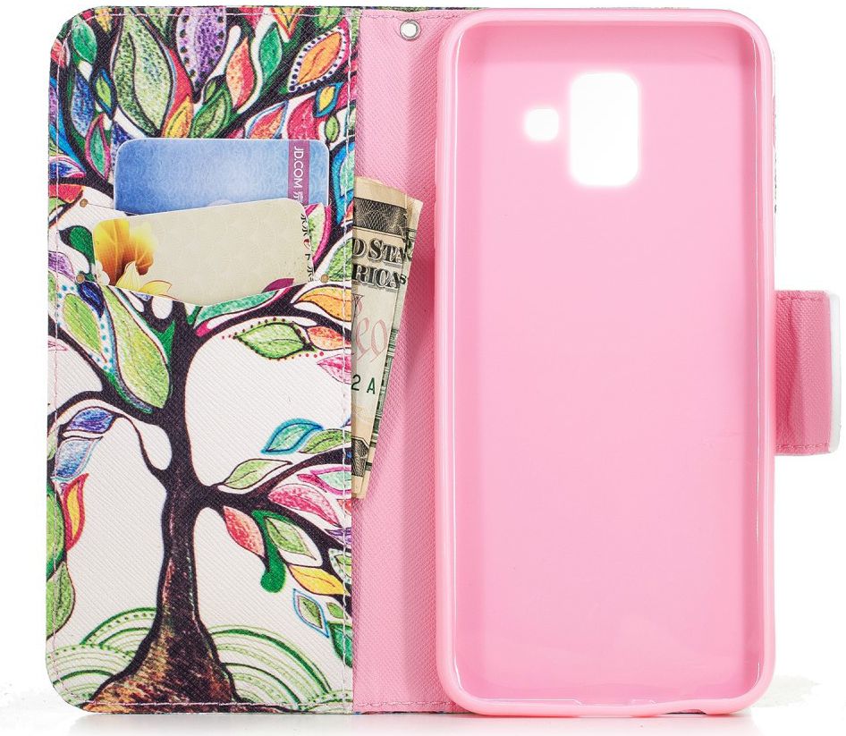 Samsung Galaxy A6 Portemonnee Hoesje met Boom Print afbeelding 6