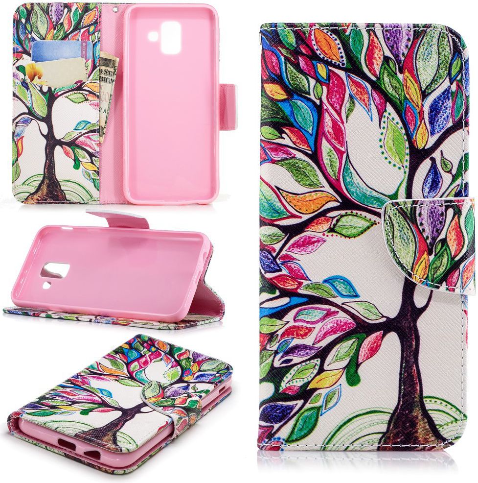 Samsung Galaxy A6 Portemonnee Hoesje met Boom Print afbeelding 12