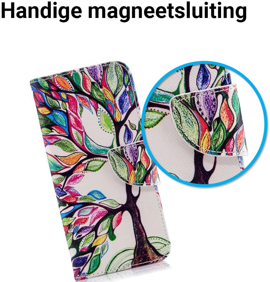 Samsung Galaxy A6 Portemonnee Hoesje met Boom Print afbeelding 2