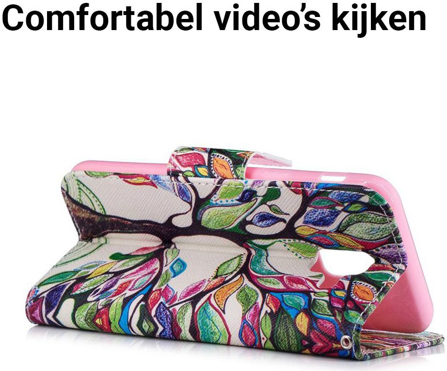 Samsung Galaxy A6 Portemonnee Hoesje met Boom Print afbeelding 4