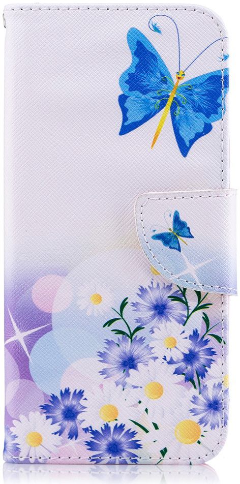 Samsung Galaxy A6 Portemonnee Hoesje met Vlinder Print afbeelding 1
