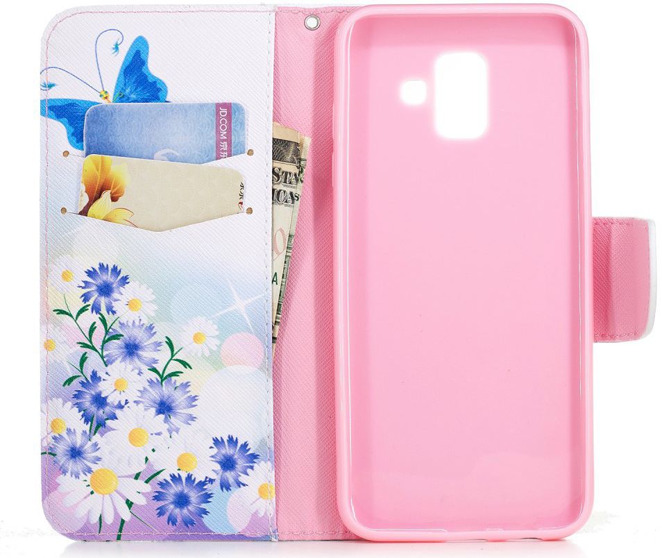 Samsung Galaxy A6 Portemonnee Hoesje met Vlinder Print afbeelding 6