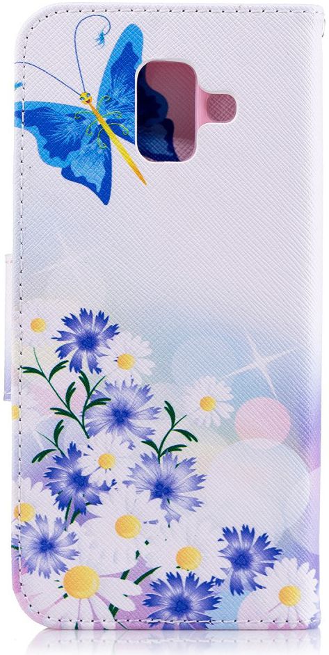 Samsung Galaxy A6 Portemonnee Hoesje met Vlinder Print afbeelding 8