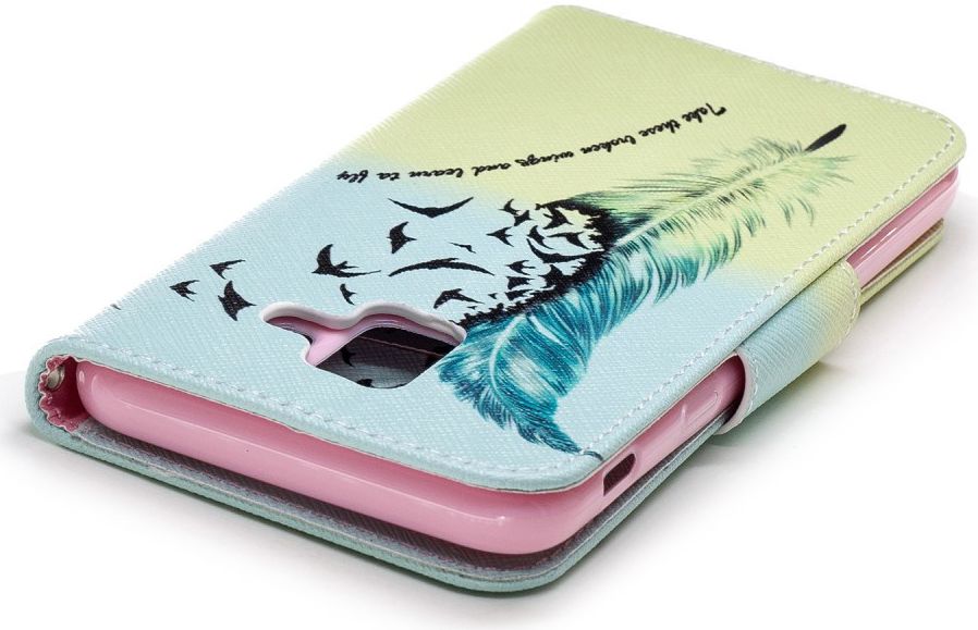 Samsung Galaxy A6 Portemonnee Hoesje met Veer Print afbeelding 11