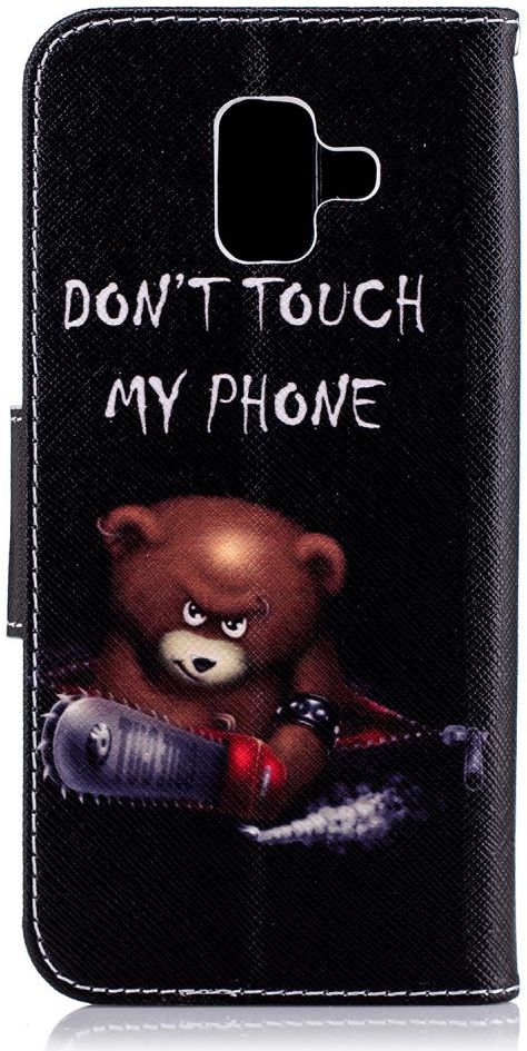 Samsung Galaxy A6 Portemonnee Hoesje met Teddy Print afbeelding 9