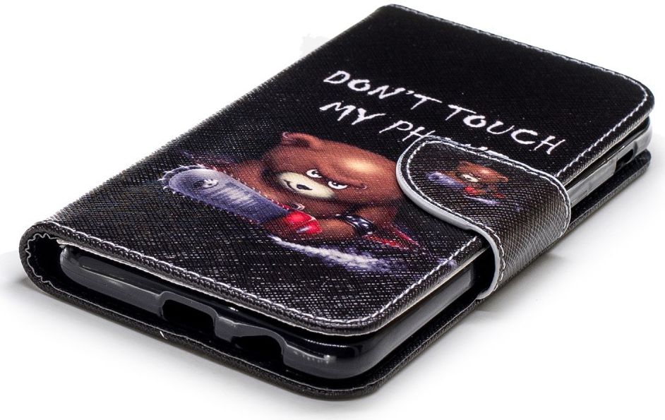 Samsung Galaxy A6 Portemonnee Hoesje met Teddy Print afbeelding 11