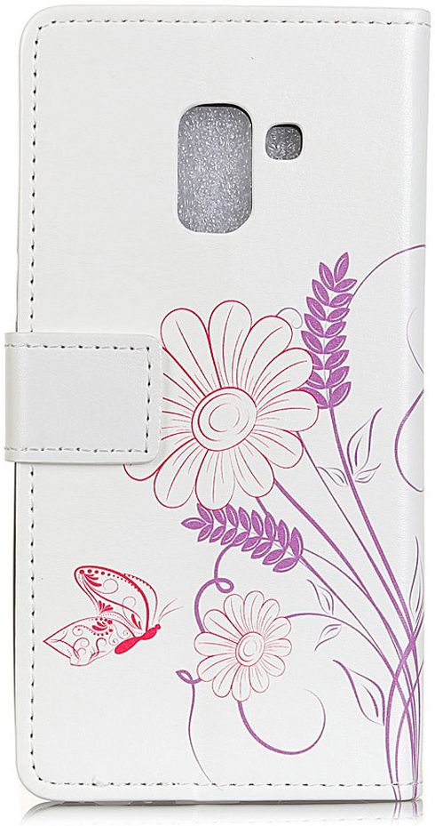 Samsung Galaxy A6 Portemonnee Hoesje met Bloem Print afbeelding 5