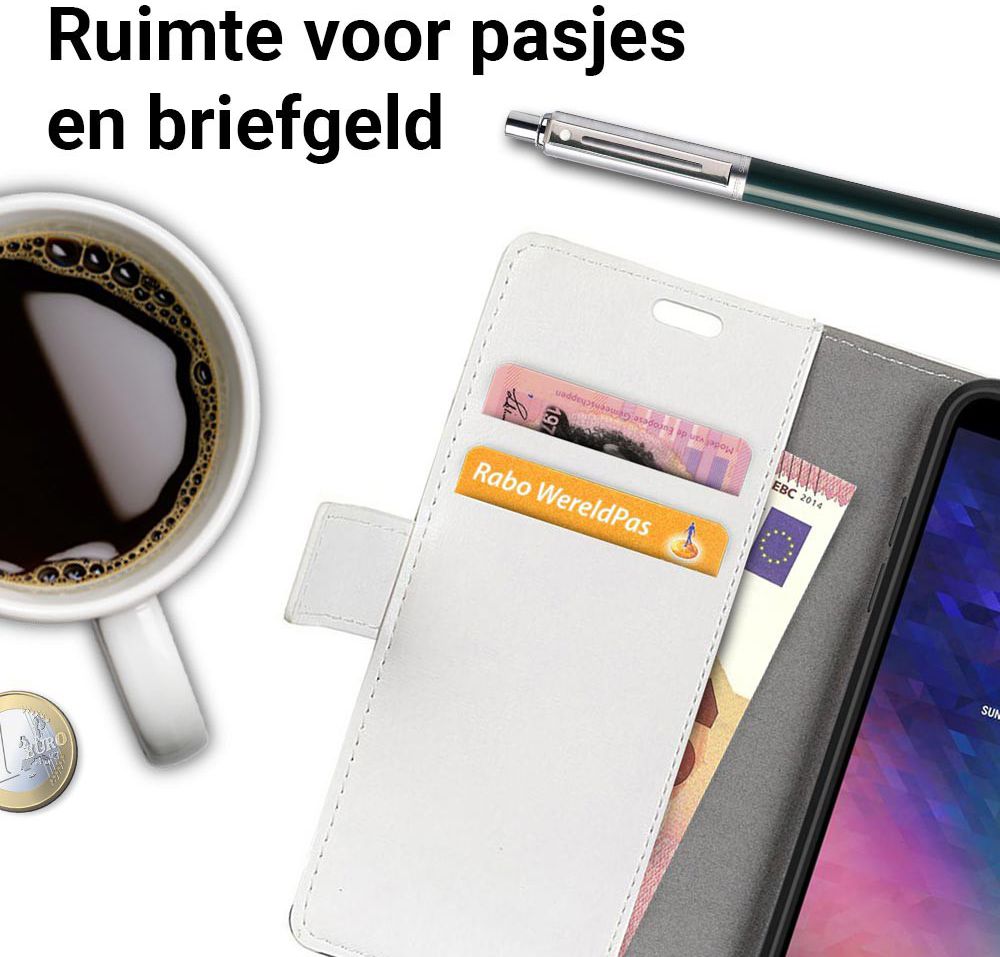 Samsung Galaxy A6 Portemonnee Hoesje met Konijn Print afbeelding 3