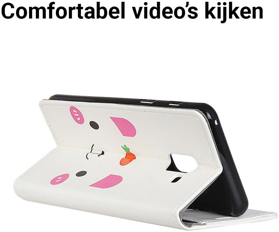 Samsung Galaxy A6 Portemonnee Hoesje met Konijn Print afbeelding 6