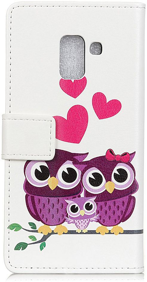 Samsung Galaxy A6 Portemonnee Hoesje met Uil Print afbeelding 9