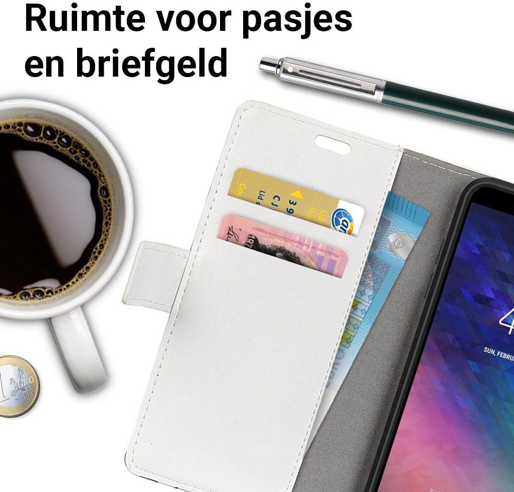 Samsung Galaxy A6 Portemonnee Hoesje met Uil Print afbeelding 3