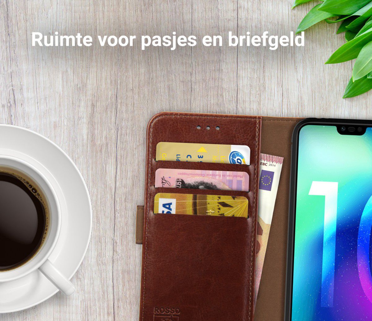 Rosso Element Honor 10 Hoesje Book Cover Bruin afbeelding 9