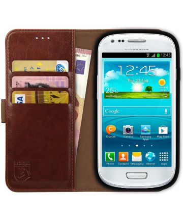 Rosso Element Samsung Galaxy S3 Mini Hoesje Book Cover Bruin Hoesjes