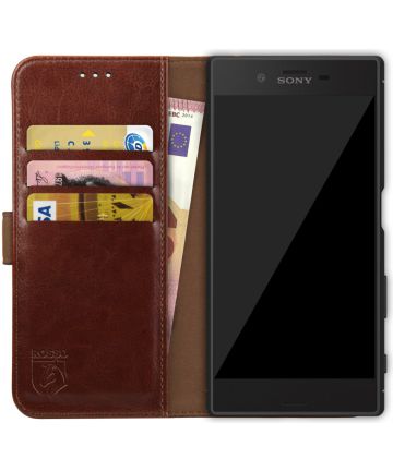 Rosso Element Sony Xperia XZ Hoesje Book Cover Bruin Hoesjes
