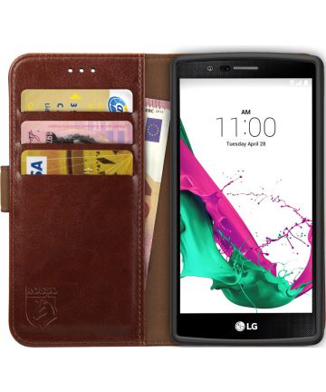 Rosso Element LG G4 Hoesje Book Cover Bruin Hoesjes