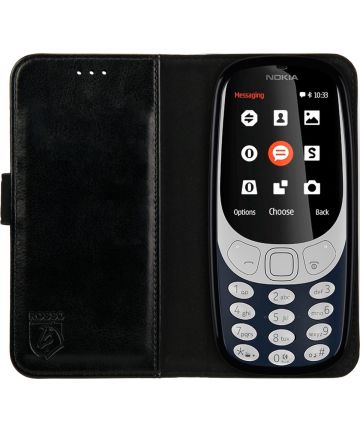 Rosso Element Nokia 3310 (2017) Hoesje Book Cover Zwart Hoesjes