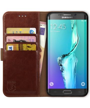 Rosso Element Samsung Galaxy S6 Edge Plus Hoesje Book Cover Bruin Hoesjes