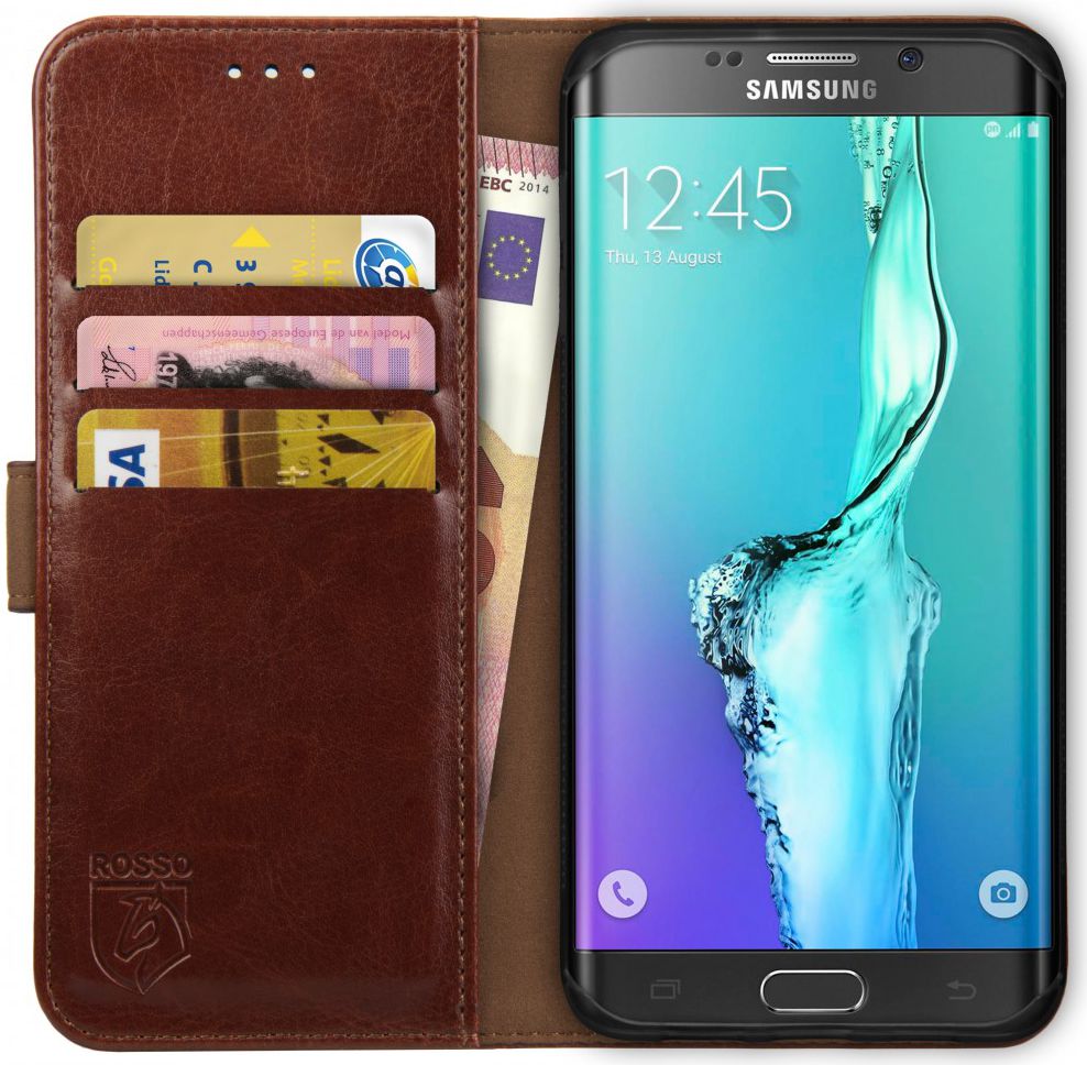Rosso Element Samsung Galaxy S6 Edge Plus Hoesje Book Cover Bruin afbeelding 1