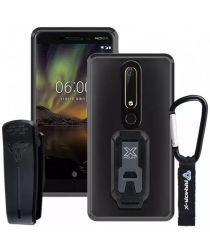 Armor X BX-Series Nokia 6 (2018) Robuust Hoesje Transparant Zwart