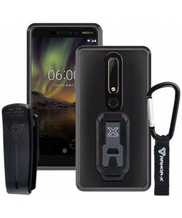 Armor X BX-Series Nokia 6 (2018) Robuust Hoesje Transparant Zwart Hoesjes