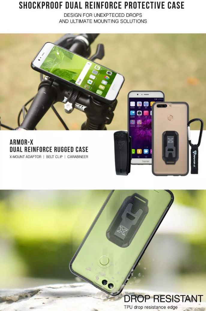 Armor X BX-Series Nokia 6 (2018) Robuust Hoesje Transparant Zwart afbeelding 11