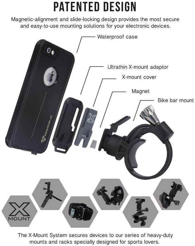 Armor X MX-Series Apple iPhone 6(s) Waterdicht Hoesje Zwart afbeelding 12
