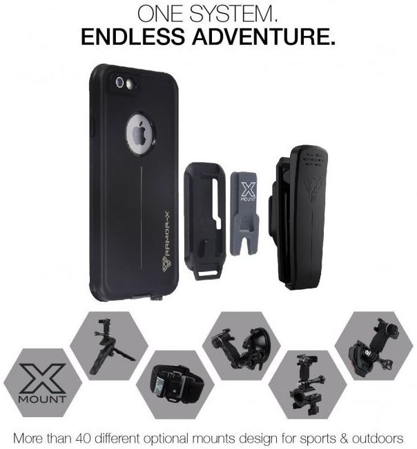 Armor X MX-Series Apple iPhone 6(s) Waterdicht Hoesje Zwart afbeelding 6
