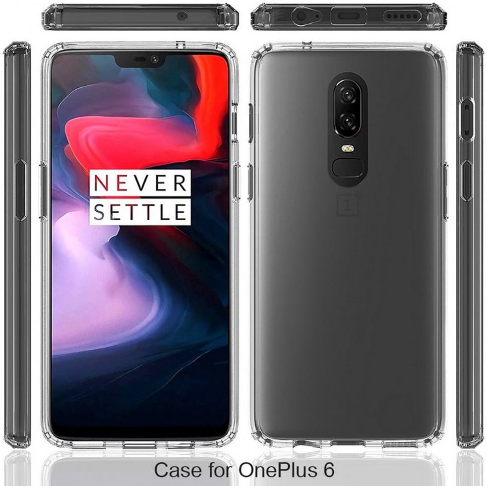 OnePlus 6 Hybrid Armor TPU Hoesje Back Cover Transparant afbeelding 6