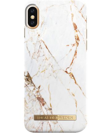iDeal of Sweden iPhone XS / X Fashion Hoesje Carrara Gold Hoesjes