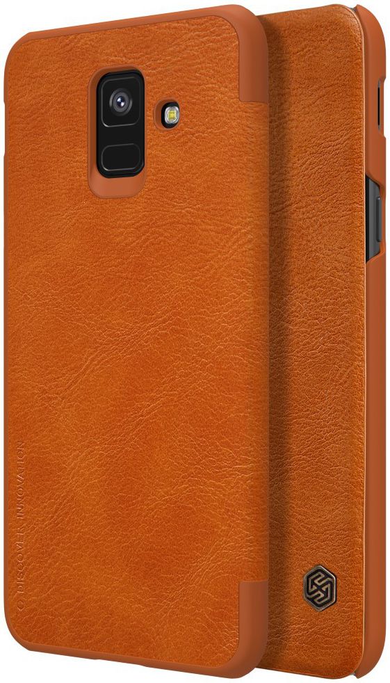 Nillkin Qin Series Flip Hoesje Samsung Galaxy A6 Bruin afbeelding 3