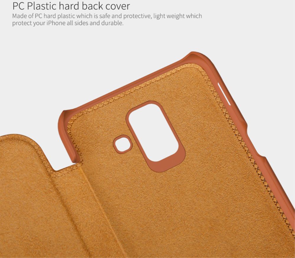 Nillkin Qin Series Flip Hoesje Samsung Galaxy A6 Bruin afbeelding 9