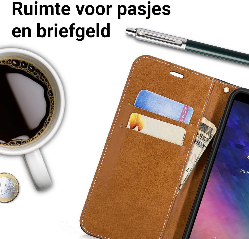 Samsung Galaxy A6 Portemonnee Hoesje Groen afbeelding 4