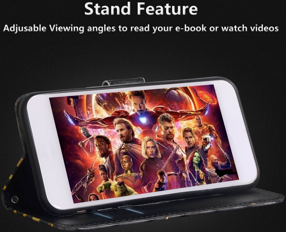 Nokia 6.1 Lederen Portemonnee Hoesje met Print Kat afbeelding 8