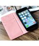 Apple iPhone 5(S) / SE Luxe Portemonnee Hoesje Roze