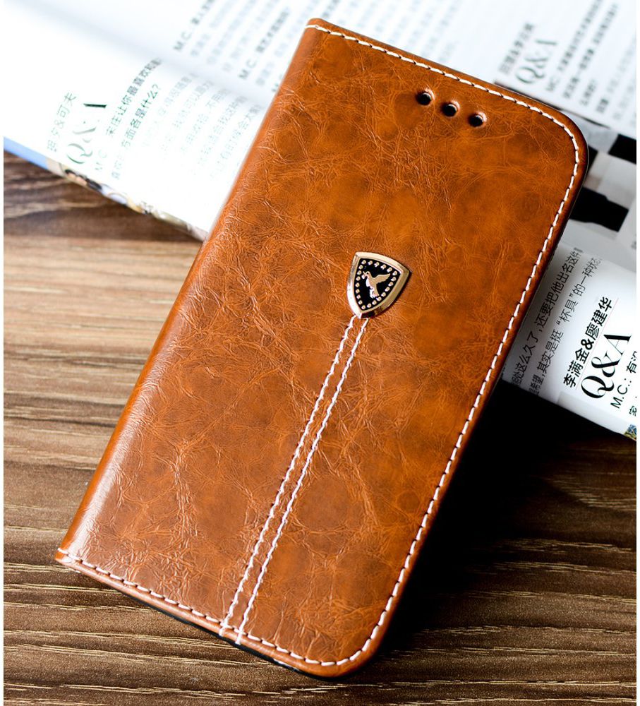 Apple iPhone 5(S) / SE Luxe Portemonnee Hoesje Bruin afbeelding 1