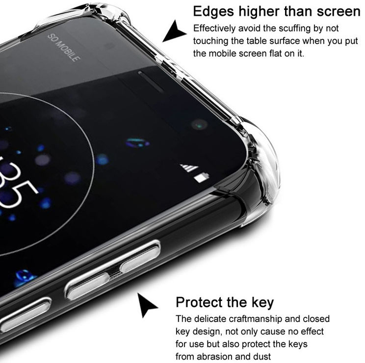 IMAK Sony Xperia XZ2 Premium Hoesje met Screenprotector Metaal Zwart afbeelding 4