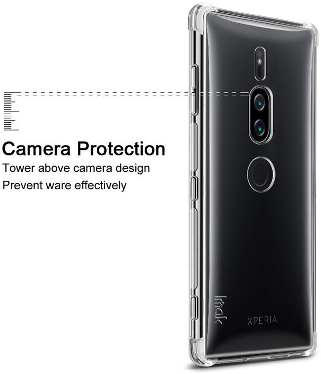 IMAK Sony Xperia XZ2 Premium Hoesje met Screenprotector Metaal Zwart afbeelding 5