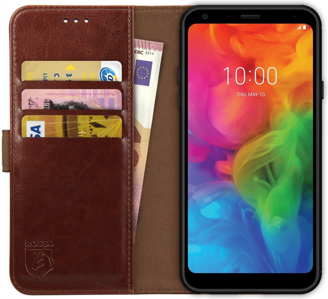Rosso Element LG Q7 Hoesje Book Cover Bruin afbeelding 1