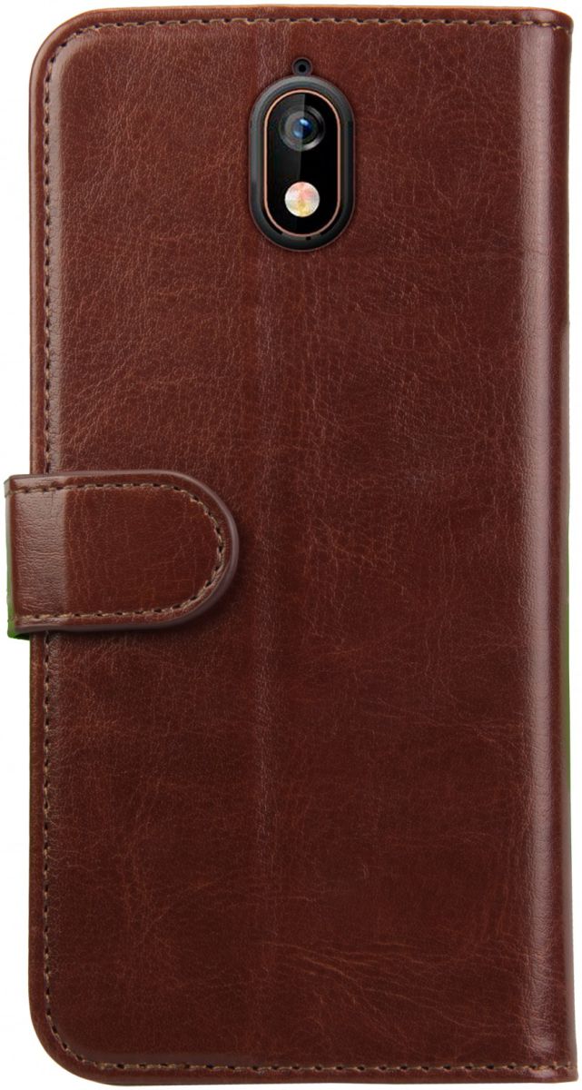 Rosso Element Nokia 3.1 Hoesje Book Cover Bruin afbeelding 5