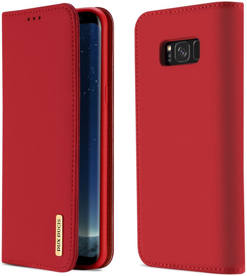 Dux Ducis Luxe Book Case Samsung Galaxy S8 Hoesje Echt Leer Rood afbeelding 1