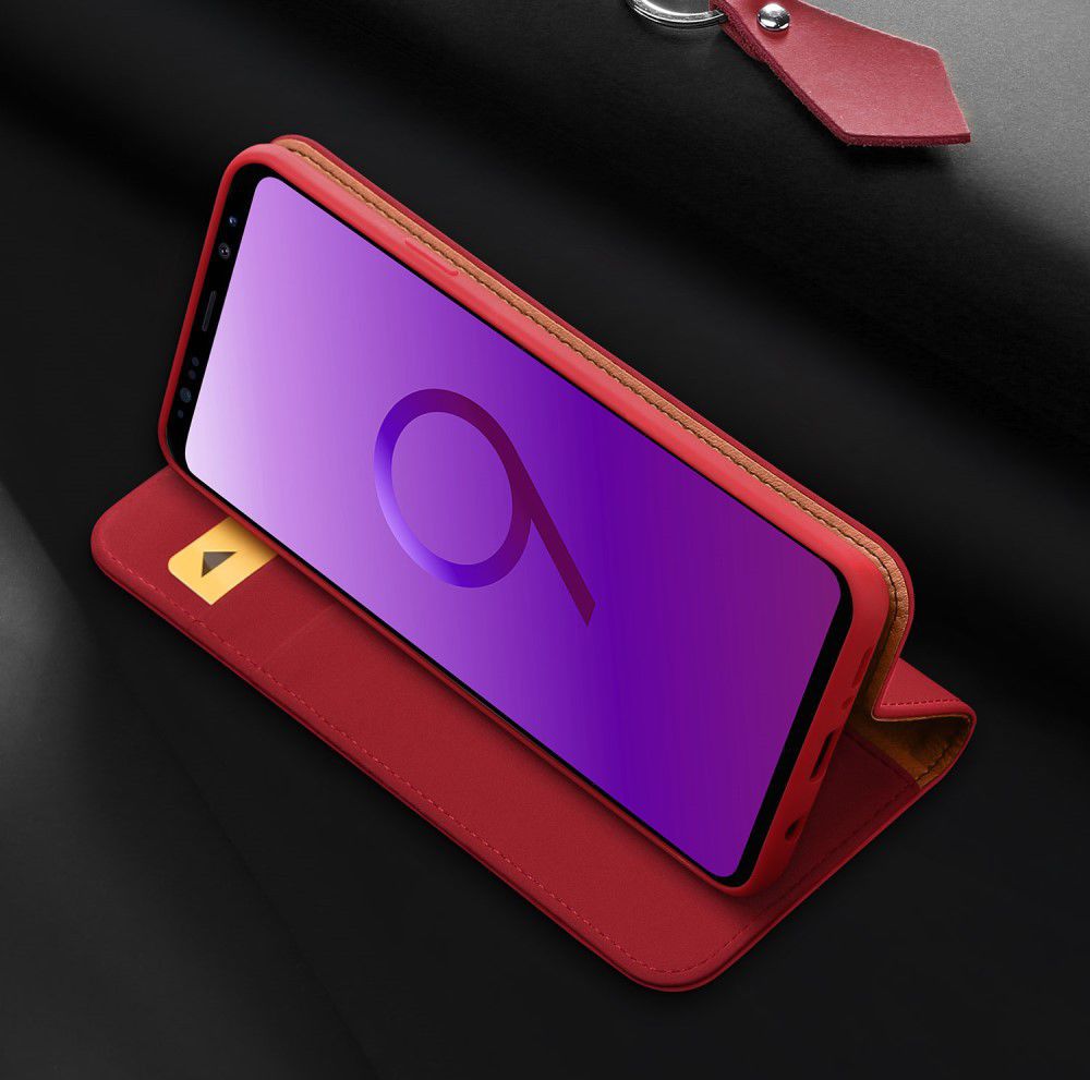 Dux Ducis Luxe Book Case Samsung Galaxy S9 Hoesje Echt Leer Rood afbeelding 5