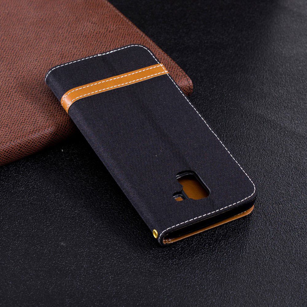 Samsung Galaxy J6 (2018) Jeans Portemonnee Hoesje Zwart afbeelding 14
