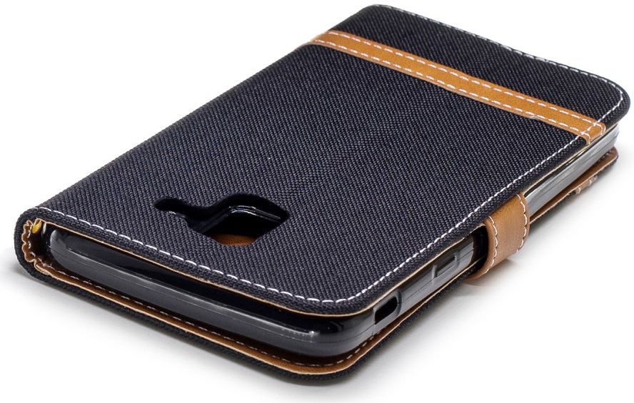 Samsung Galaxy J6 (2018) Jeans Portemonnee Hoesje Zwart afbeelding 10
