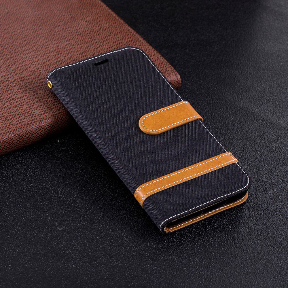 Samsung Galaxy J6 (2018) Jeans Portemonnee Hoesje Zwart afbeelding 12