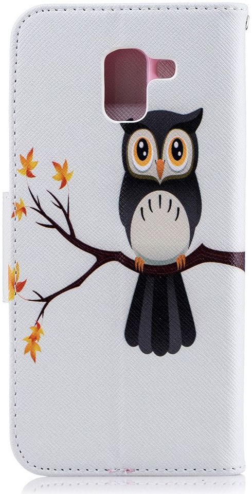 Samsung Galaxy J6 (2018) Lederen Portemonnee Hoesje Owl Tree afbeelding 6