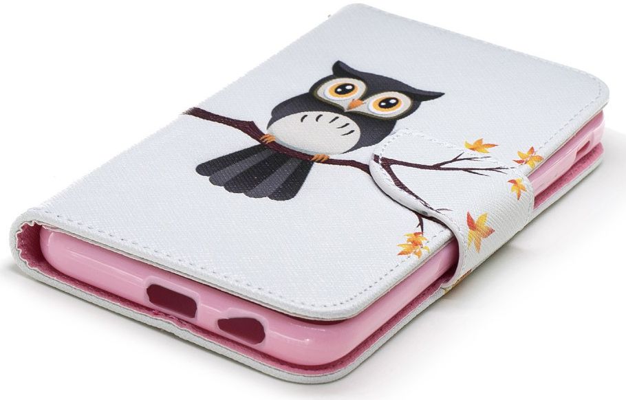 Samsung Galaxy J6 (2018) Lederen Portemonnee Hoesje Owl Tree afbeelding 9